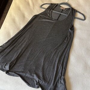 Free Kisses Charcoal Sleeveless Mini Dress